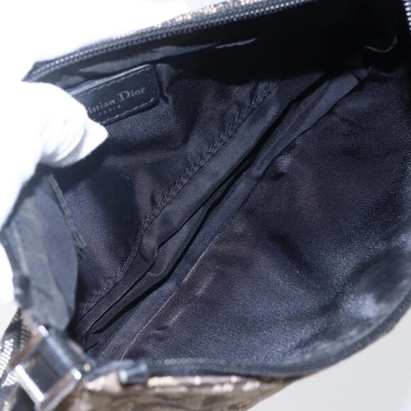 Christian Dior Trotter Canvas Pouch Brown Silver Auth bs29749 - Picture 11 of 16